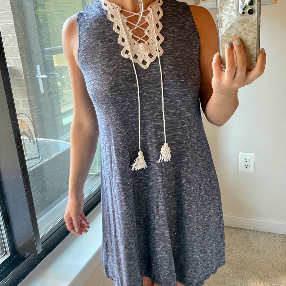 Faded Blue Shift Dress